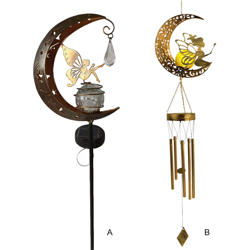 Solar Garden Lights Moon Fairy Light Fairy Moon Solar Lights Outdoor for Patio L