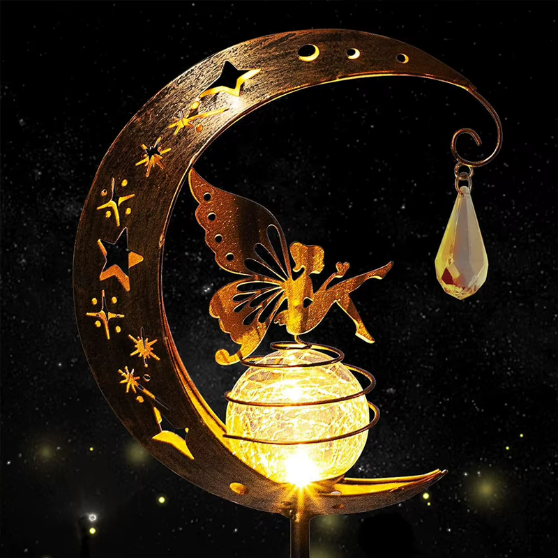Solar Garden Lights Moon Fairy Light Fairy Moon Solar Lights Outdoor for Patio L