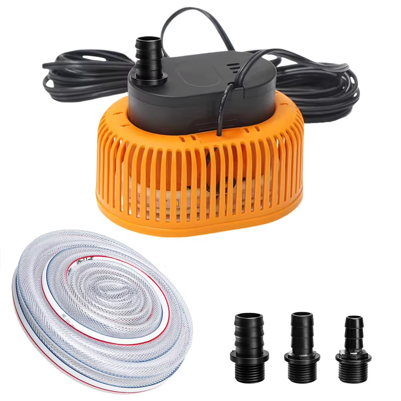 Pool Cover Pump Submersible Sump Pump with Drainage Hose & Adapters above Ground