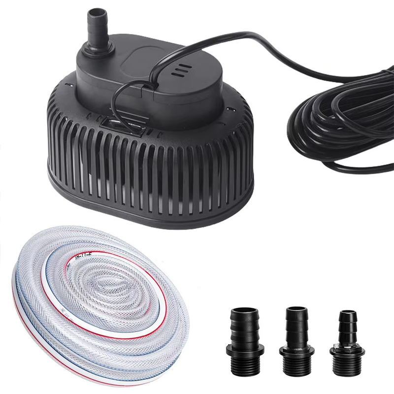 Pool Cover Pump Submersible Sump Pump with Drainage Hose & Adapters above Ground