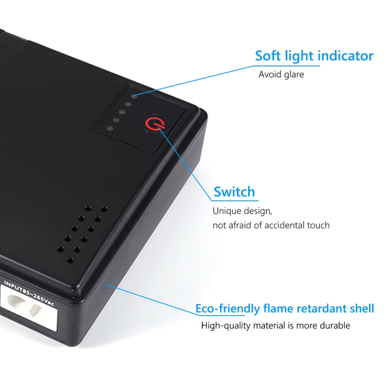 AC85-265V Portable DC UPS Backup Power with Multiple Outputs Uninterruptible Pow