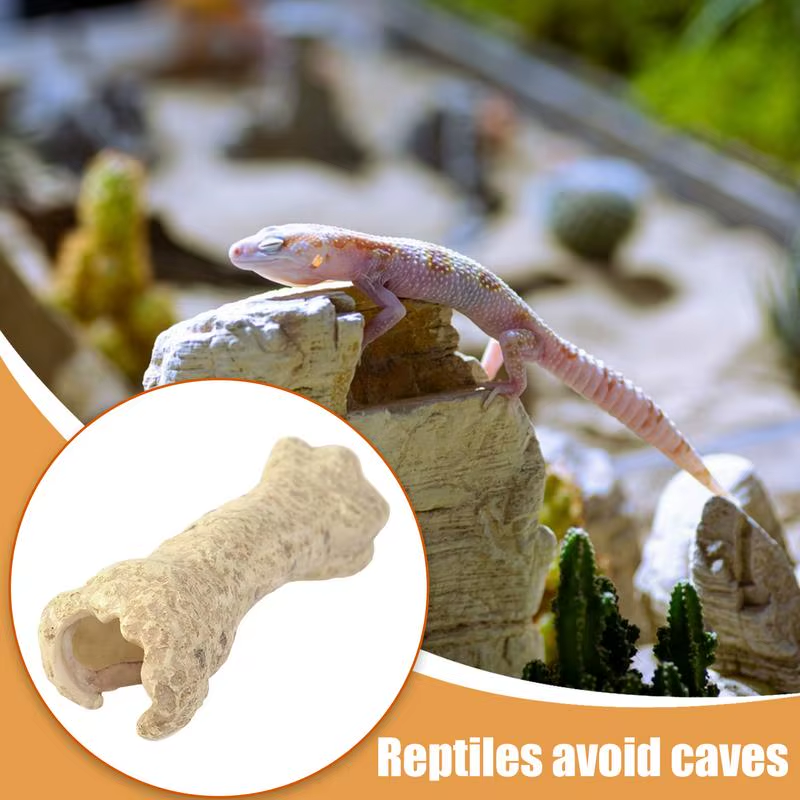 Pet Reptile Hide Shelter Small Lizard Hideaway Cave and Climbing Habitat Decor f
