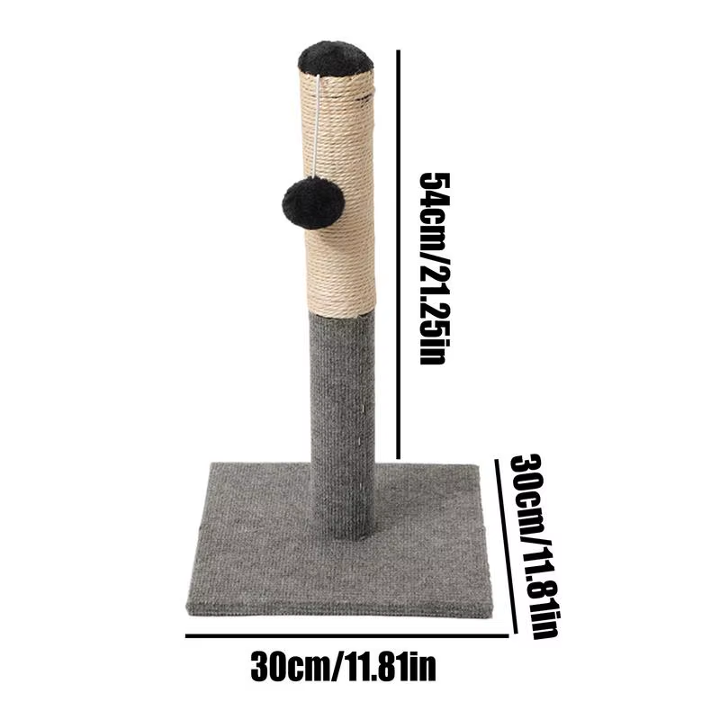 Cat Scratch Toy Detachable Interactive Post with Dangling Ball Sisal Rope Pet Su