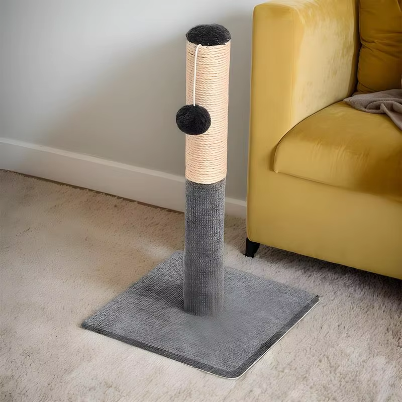 Cat Scratch Toy Detachable Interactive Post with Dangling Ball Sisal Rope Pet Su