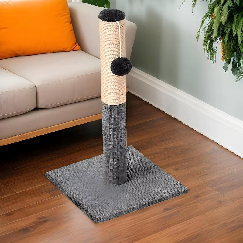 Cat Scratch Toy Detachable Interactive Post with Dangling Ball Sisal Rope Pet Su