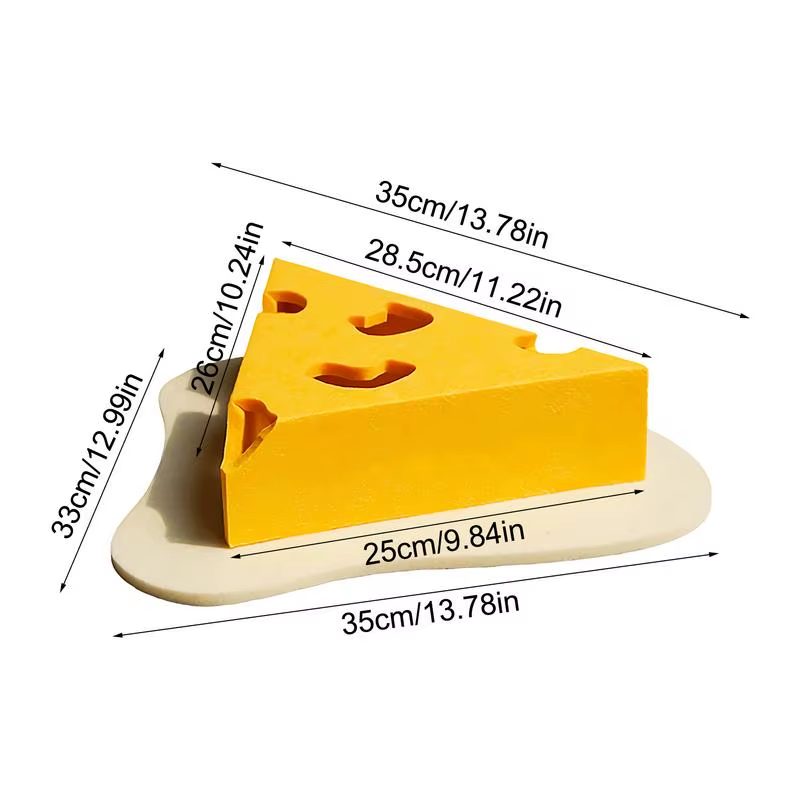 Cat Scratching Pads Kitten Scratching Post with Cheese Design Wear-Resistant Int