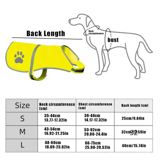Reflective Dog Vest Pet Construction Coat High Visibility Pet Service Apparel fo