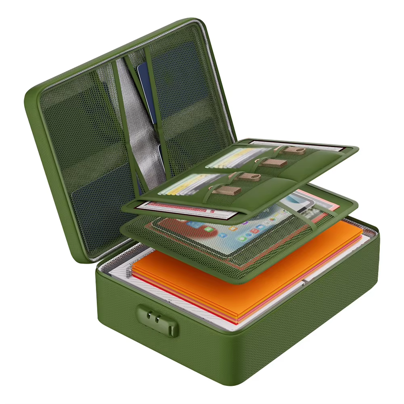 Fireproof Document Organizer Multi-Layer Document Box Waterproof File Box for Im