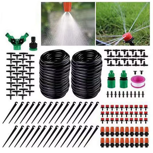 Drip Irrigation System Kit Adjustable Irrigation System 98Ft Automatic Smart Adj