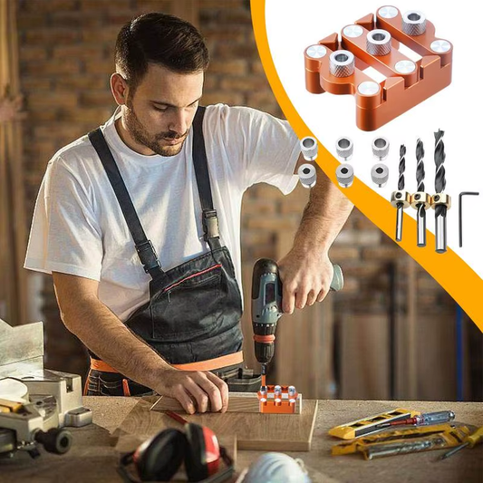 Dowel Drill Guide Puncher Locator Woodworking Joints Tool Accurate Centering Jig