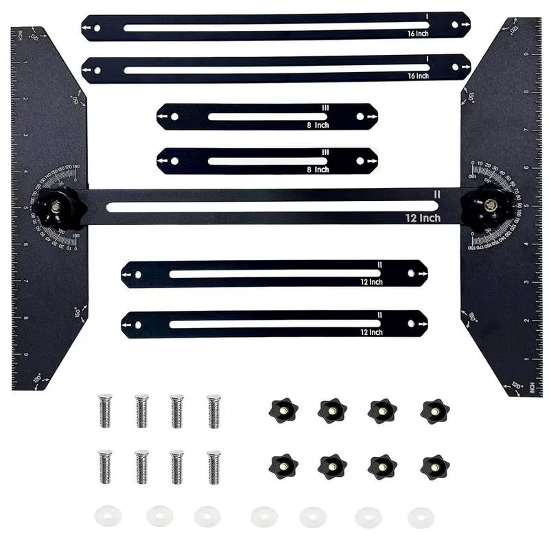 Stair Tread Template Measuring Tool Multi-Functional Duals Nut Locking Stair Ste