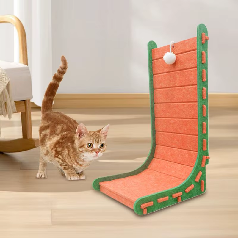 Cat Scratcher L Shape Felt Cat Scratch Board Non-Slip Claw Sharpening Tools Pet