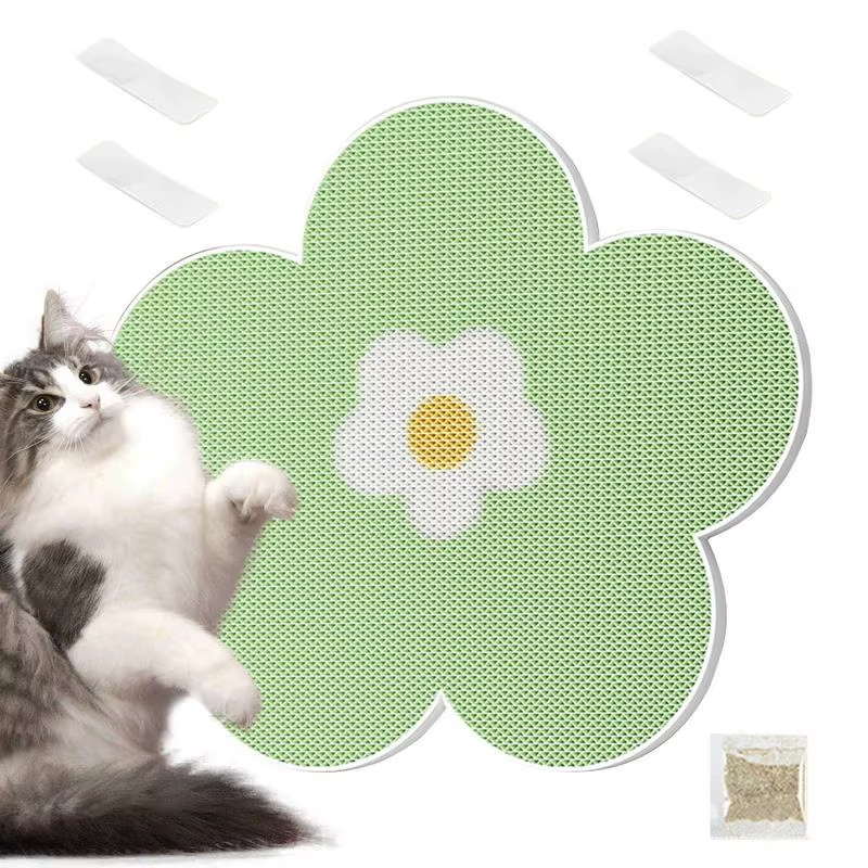 Cat Scratching Pad for Wall Kitten Floor Scratcher Mat Flower Shape Kitten Scrat