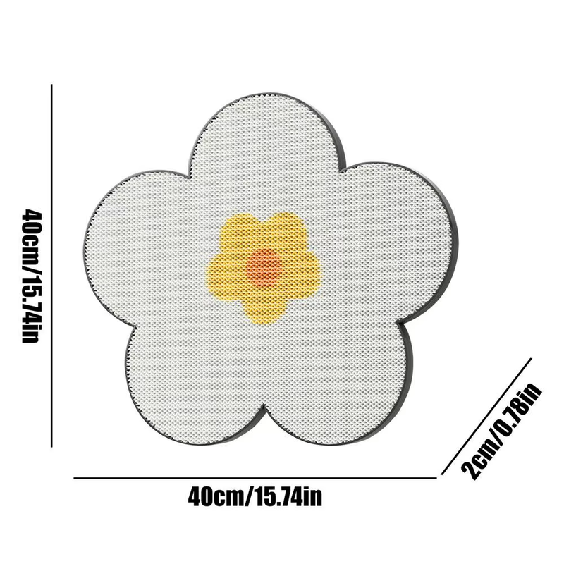 Cat Scratching Pad for Wall Kitten Floor Scratcher Mat Flower Shape Kitten Scrat