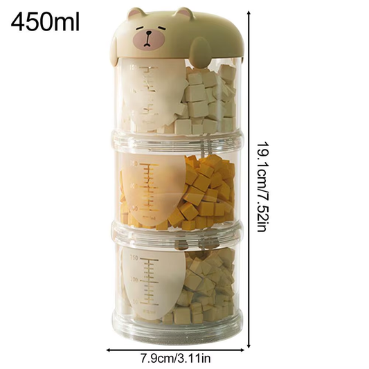 Dog Treat Container Clear Dog Treat Jar Food Dispenser Stackable Decorative Port