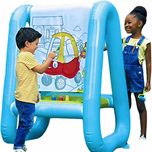 Outdoor Inflatable Easel PVC Washable Outdoor & Indoor Paint Station Reusable To