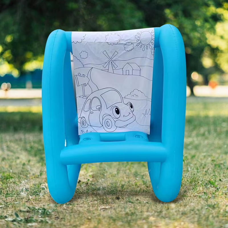 Outdoor Inflatable Easel PVC Washable Outdoor & Indoor Paint Station Reusable To