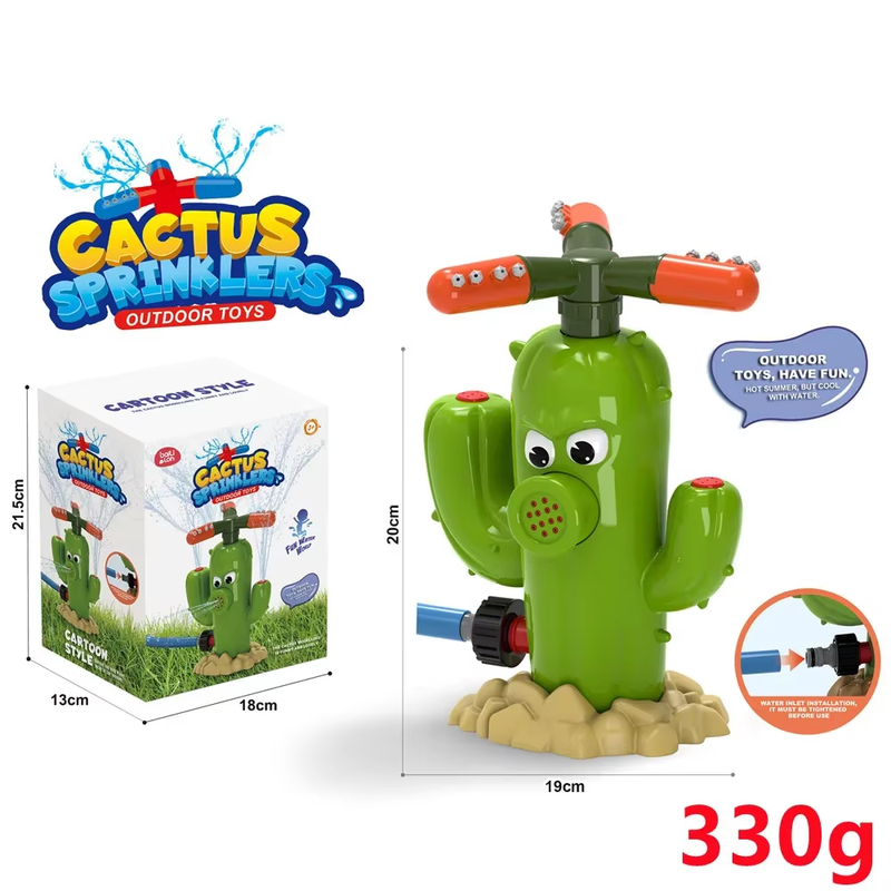 Water Spray Toy Cactus Sprinkler Outdoor Backyard Garden Water Toys Summer Yard