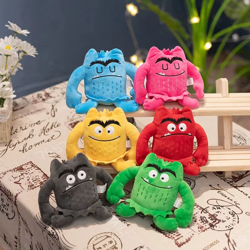 6Pcs/Set 6 Colors Kawaii the Color Monster Plush Doll Children Monster Color Emo