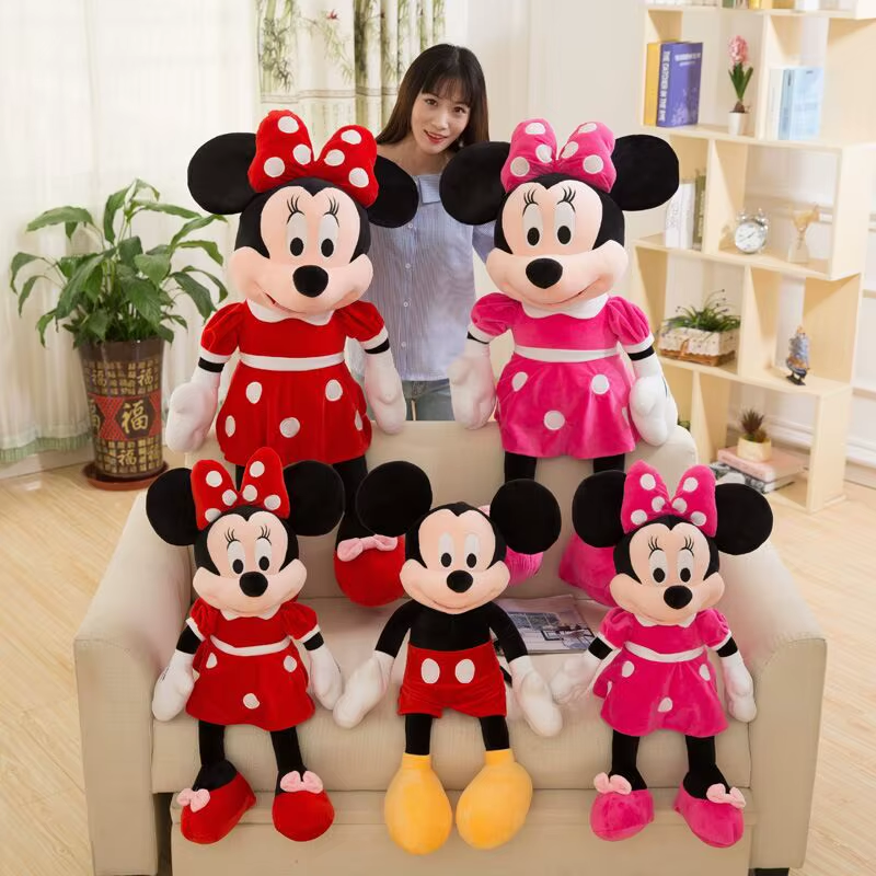 35-100Cm Big Size Kawaii Stuffed Mickey&Minnie Mouse Plush Toy Soft Pillow Goofy