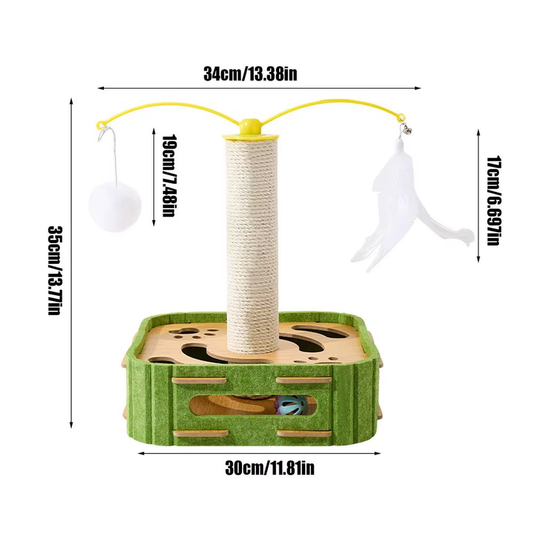Cat Scratch Post Sisal Cat Scratching Post Kitten Interactive Toy Indoor Exercis