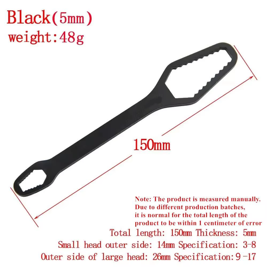 8 to 22 Black Multifunctional Double End Box Wrench Hexagon Double End Solid Wre