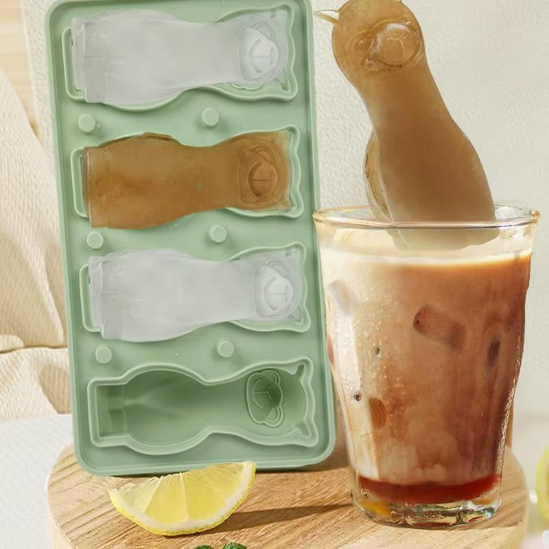 Fun Ice Molds Ice Maker Alpaca Shape 4 Cavity Silicone Candy Moulds Kitchen Tool