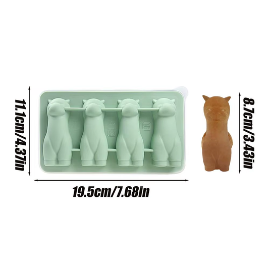 Fun Ice Molds Ice Maker Alpaca Shape 4 Cavity Silicone Candy Moulds Kitchen Tool