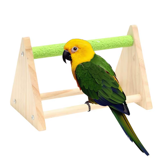 Bird Perch Wood Bird Playground Triangle Perch Playground for Parakeet Canary Co
