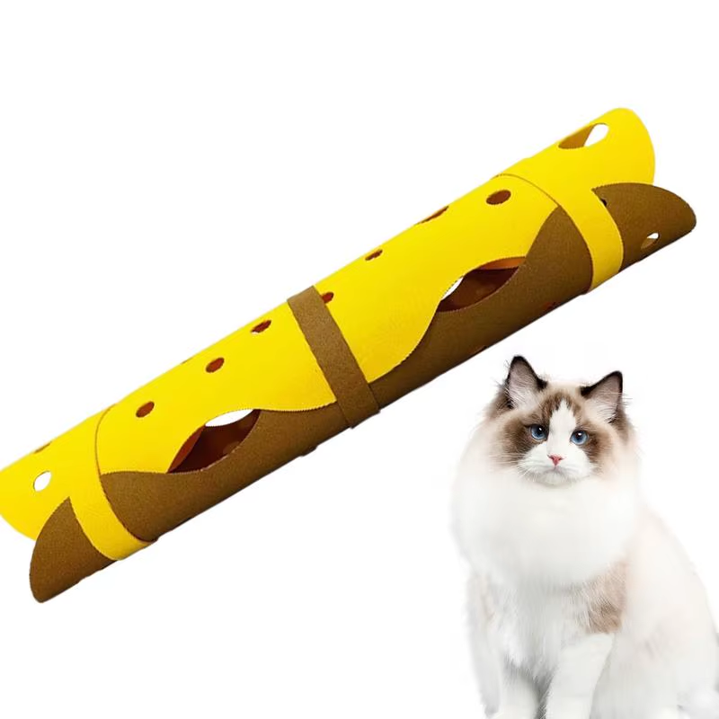 Cat Tunnel Bed Washable Hiding Nest for Kitten Felt Washable Tunnel Nest Bed Toy