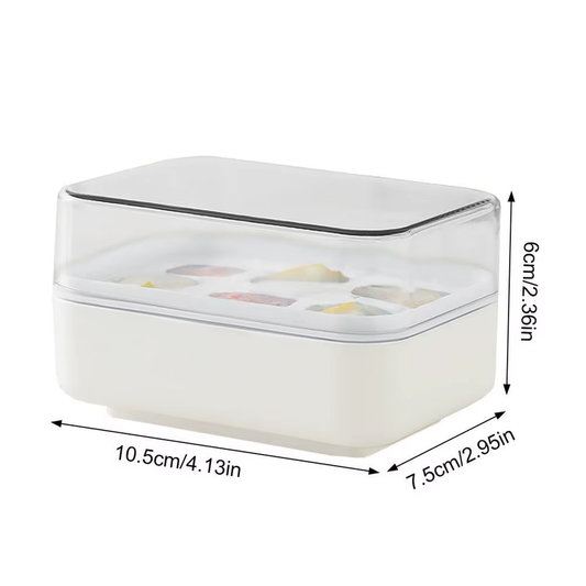 Ice Molds Freezer Ice Molds with Lid and Bin 6-Grid Design Food Grade Storage Ba