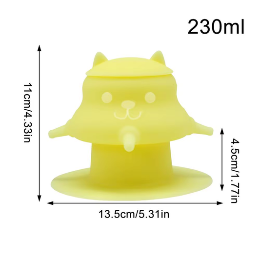 Cat Silicone Artifact Nipple 230Ml Silicone Food Storage Container for Kitten Su